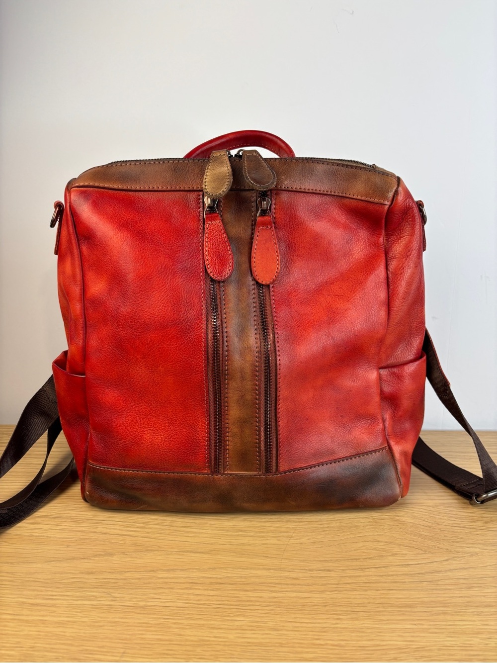 Yukon Full Grain Rich Red Rustic Brown Backpack LIKE NEW!!‎